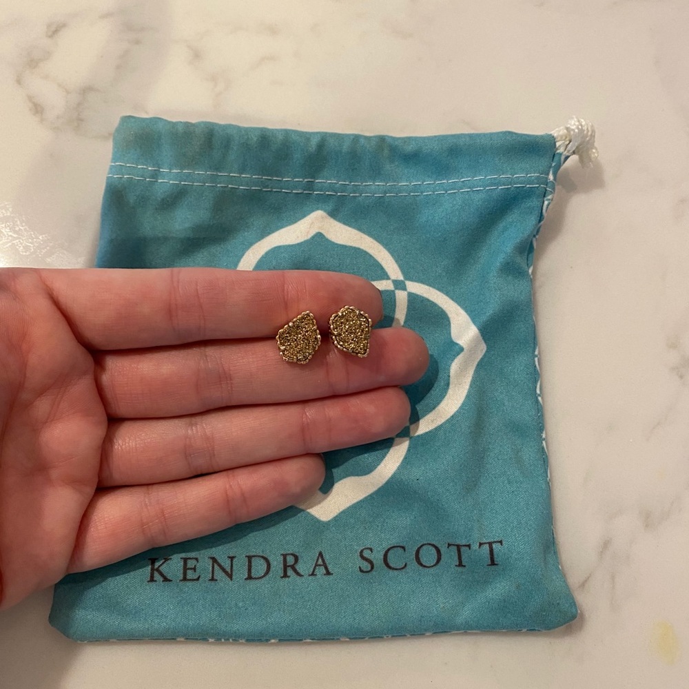 Kendra Scott Rose gold drusy stud - Picture 2 of 4